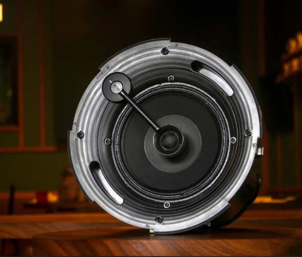 speakers in a restaurant